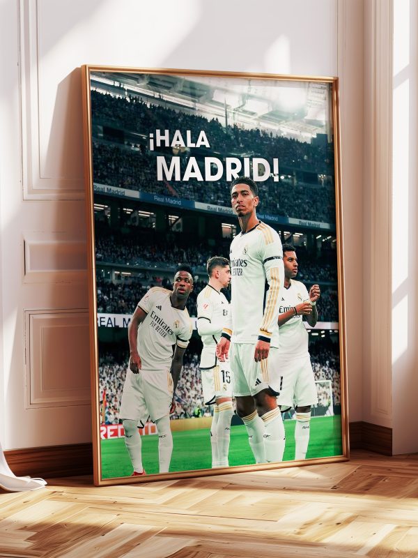 Jude Bellingham, Vinicius Junior, Valverde, and Rodrygo Poster