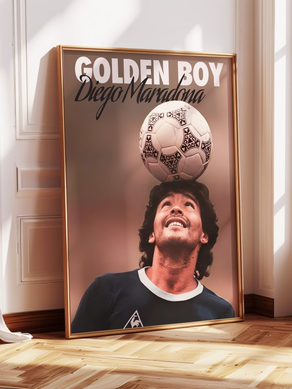 Diego Maradona "The Golden Boy" Poster