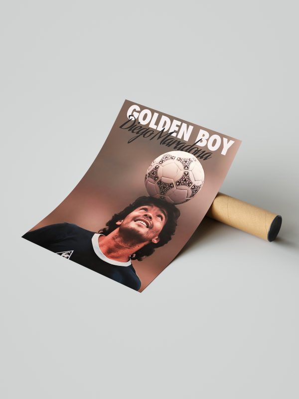 Diego Maradona "The Golden Boy" Poster - Image 3