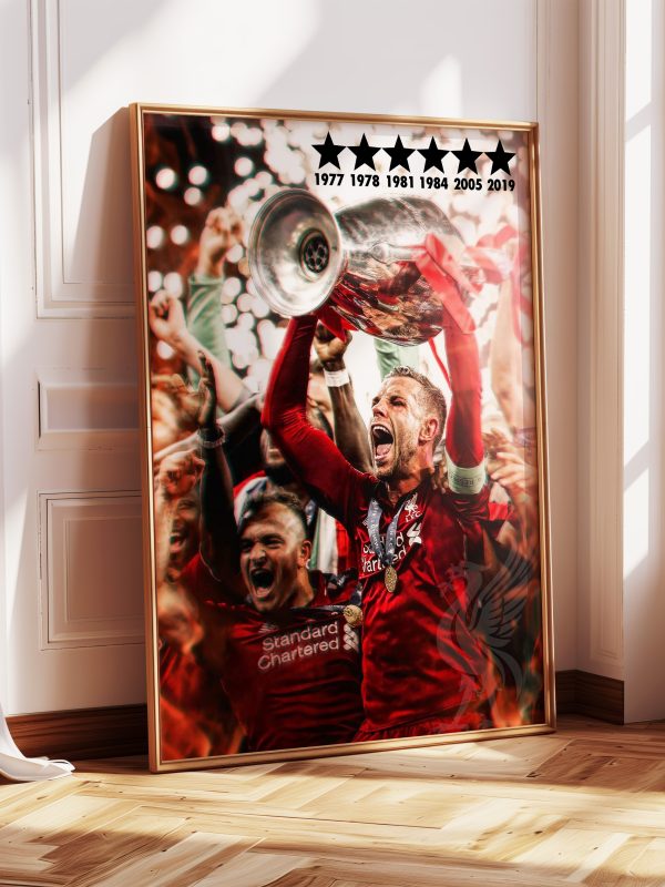 Liverpool "6 Champions Leagues" Poster