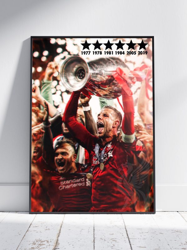 Liverpool "6 Champions Leagues" Poster